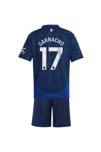 Manchester United Alejandro Garnacho #17 Babytruitje Uit tenue Kind 2024-25 Korte Mouw (+ Korte broeken)